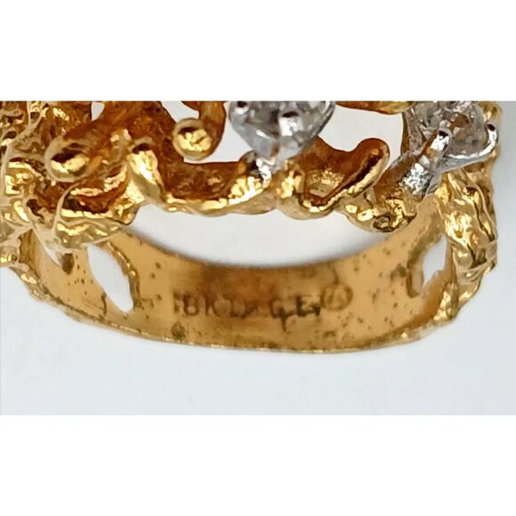 18K HGE Gold Electroplated Rhinestone RING - Picture 4 of 4